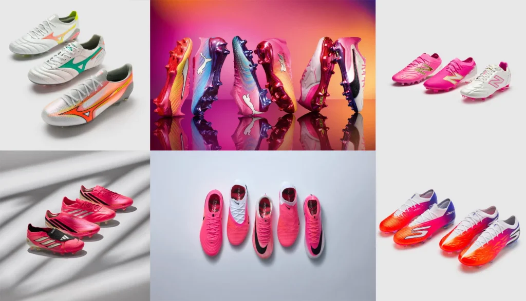Nike Adidas Puma pink boots