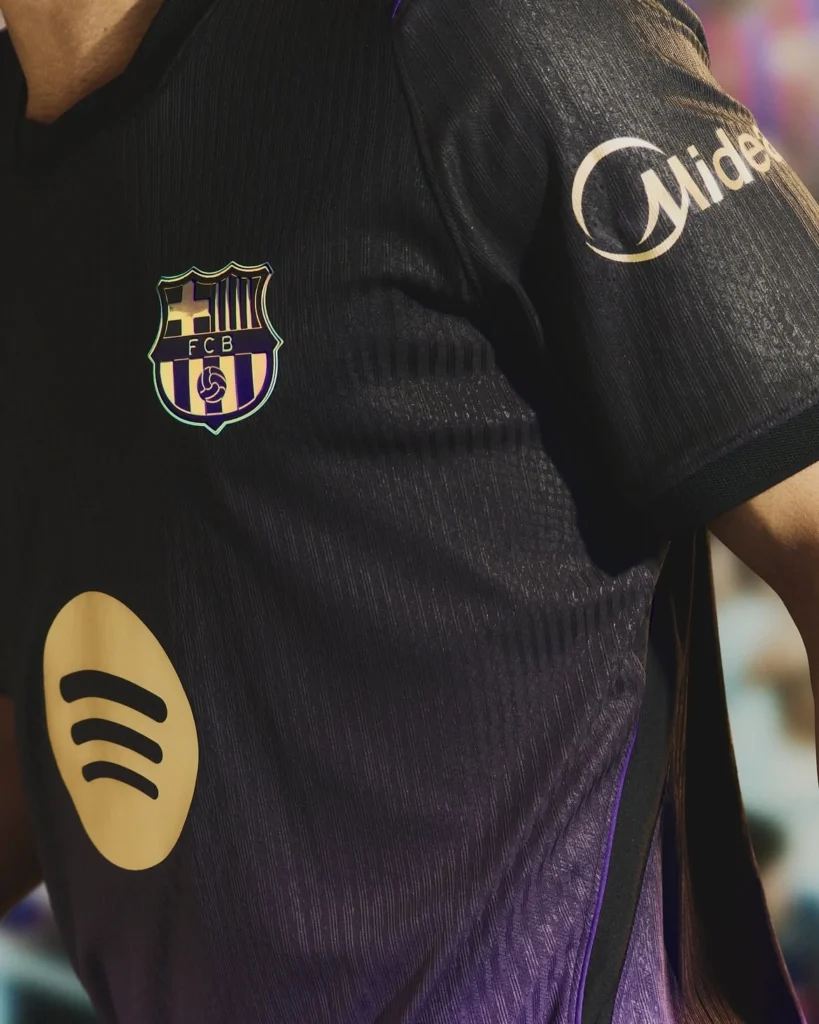 Barcelona black and purple kit