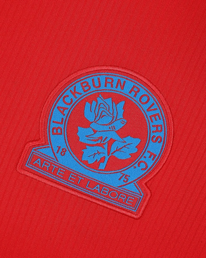 Close-up of the Blackburn Rovers 2026/27 Third Kit showing the drop-needle fabric, tonal crest and blue detailing