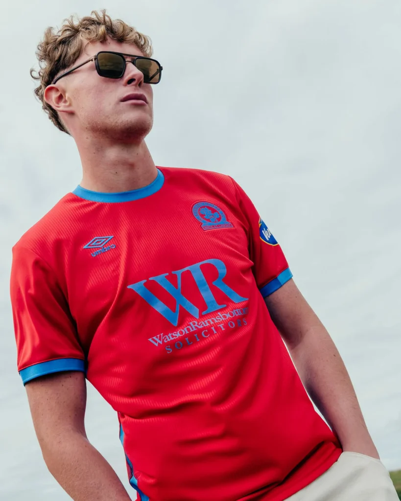 Models wearing Blackburn Rovers' 2026/27 Third Kit on Darwen Moor during Umbro's Made for the Moment campaign.